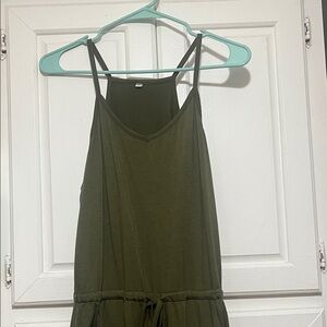 Olive Green Spaghetti Strap jumpsuit